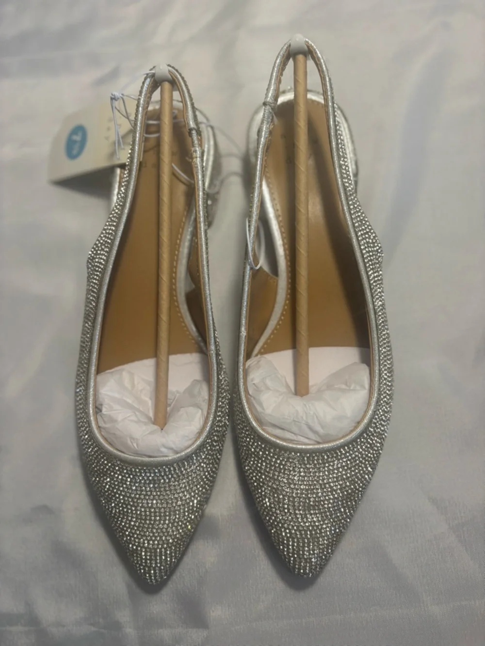 a new day Silver Rhinestone Slingback Flats